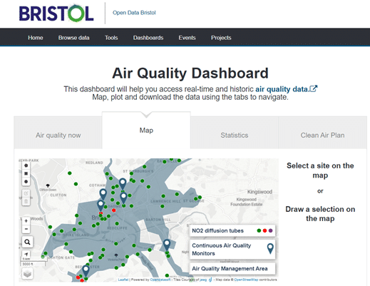 Open data day Bristol air quality