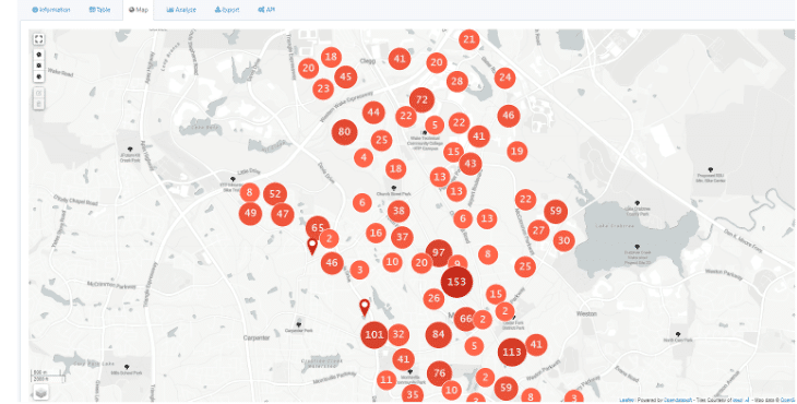 Smart Morrisville smart city program - portal screenshot