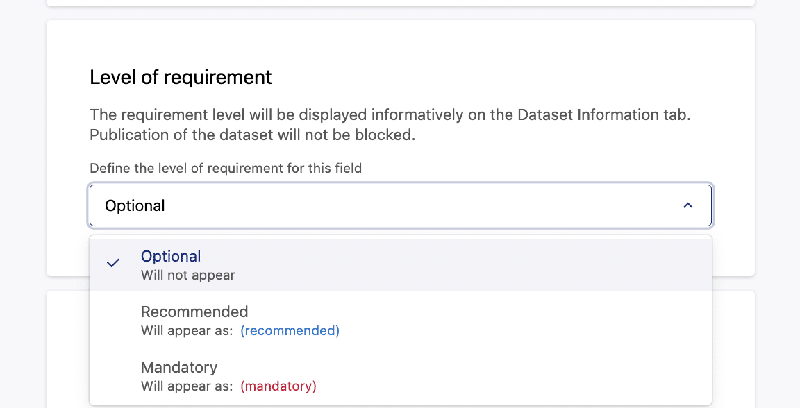 Optionnal metadata