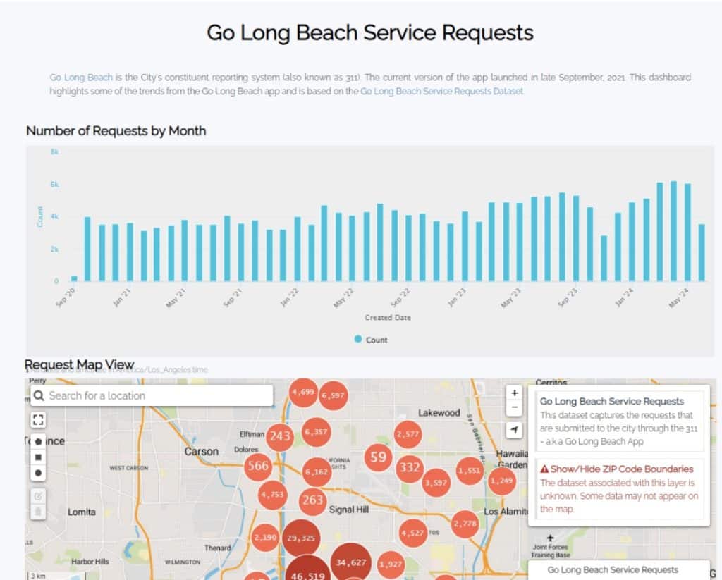 Go Long Beach service requests